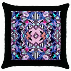 Marble Texture Print Fashion Style Patternbank Vasare Nar Abstract Trend Style Geometric Throw Pillow Case (black) by Sobalvarro