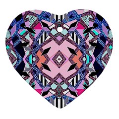 Marble Texture Print Fashion Style Patternbank Vasare Nar Abstract Trend Style Geometric Heart Ornament (two Sides)