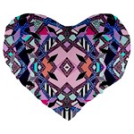 Marble Texture Print Fashion Style Patternbank Vasare Nar Abstract Trend Style Geometric Large 19  Premium Flano Heart Shape Cushions Front