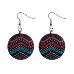 Ethnic  Mini Button Earrings Front