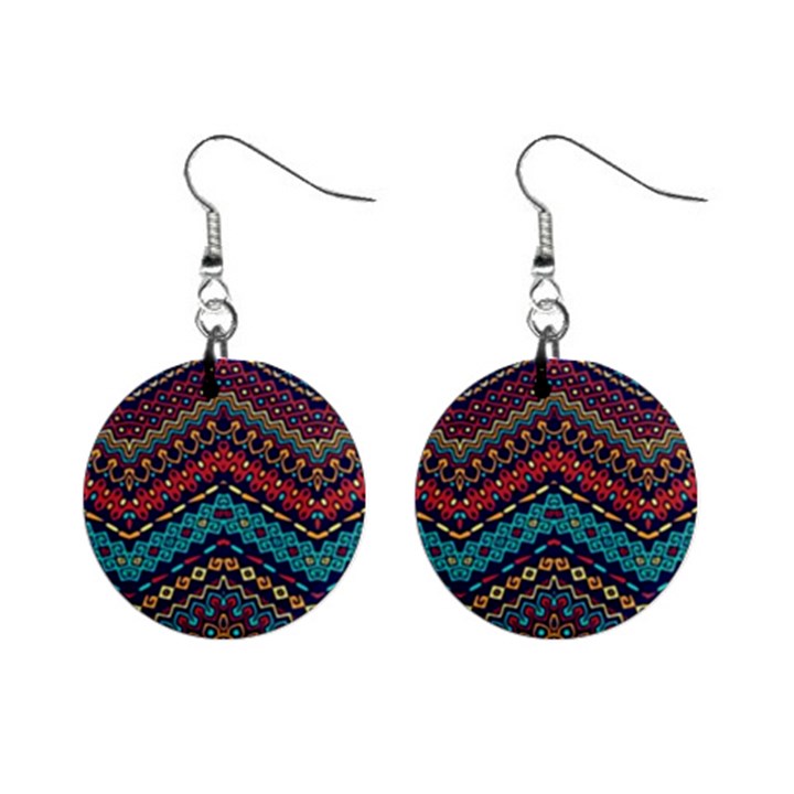 Ethnic  Mini Button Earrings