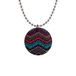 Ethnic  1  Button Necklace Front