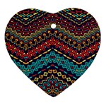 Ethnic  Heart Ornament (Two Sides) Back