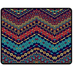 Ethnic  Double Sided Fleece Blanket (medium)  by Sobalvarro