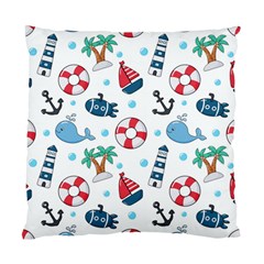 Seamless Pattern Nautical Icons Cartoon Style Standard Cushion Case (one Side) by Vaneshart