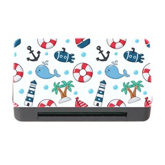 Seamless Pattern Nautical Icons Cartoon Style Memory Card Reader With Cf by Vaneshart