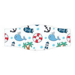 Seamless Pattern Nautical Icons Cartoon Style Stretchable Headband by Vaneshart