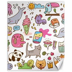 Set Kawaii Doodles Canvas 16  X 20  by Vaneshart