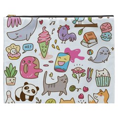 Set Kawaii Doodles Cosmetic Bag (xxxl) by Vaneshart