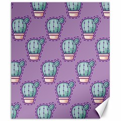 Seamless Pattern Patches Cactus Pots Plants Canvas 20  X 24  by Vaneshart