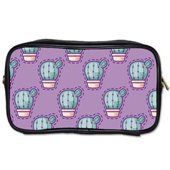 Seamless Pattern Patches Cactus Pots Plants Toiletries Bag (two Sides) by Vaneshart