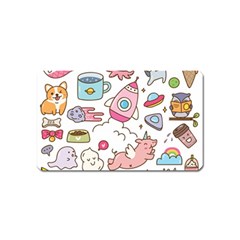 Set Kawaii Doodles Magnet (name Card) by Vaneshart