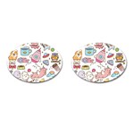 Set Kawaii Doodles Cufflinks (Oval) Front(Pair)