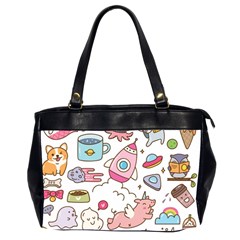 Set Kawaii Doodles Oversize Office Handbag (2 Sides) by Vaneshart