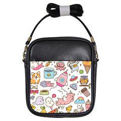 Set Kawaii Doodles Girls Sling Bag by Vaneshart