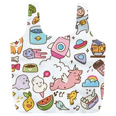 Set Kawaii Doodles Full Print Recycle Bag (xl) by Vaneshart