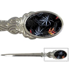 Exotic Flower Leaves Seamless Pattern Letter Opener by Vaneshart