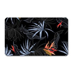 Exotic Flower Leaves Seamless Pattern Magnet (rectangular) by Vaneshart