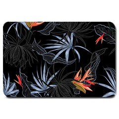 Exotic Flower Leaves Seamless Pattern Large Doormat 