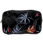 Exotic Flower Leaves Seamless Pattern Toiletries Bag (Two Sides) Back