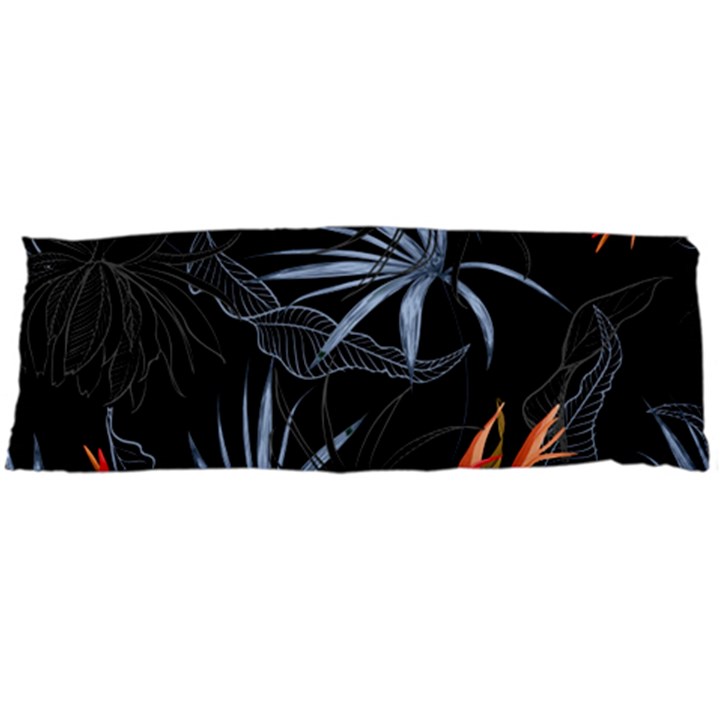 Exotic Flower Leaves Seamless Pattern Body Pillow Case Dakimakura (Two Sides)