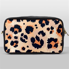 Leopard Pattern Funny Drawing Seamless Pattern Toiletries Bag (one Side) by Vaneshart