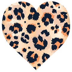 Leopard Pattern Funny Drawing Seamless Pattern Wooden Puzzle Heart by Vaneshart