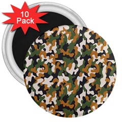 Vector Seamless Military Camouflage Pattern Seamless Vector Abstract Background 3  Magnets (10 Pack)  by Vaneshart