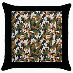 Vector Seamless Military Camouflage Pattern Seamless Vector Abstract Background Throw Pillow Case (black) by Vaneshart