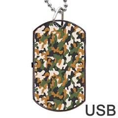 Vector Seamless Military Camouflage Pattern Seamless Vector Abstract Background Dog Tag Usb Flash (one Side) by Vaneshart