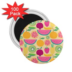 Seamless Pattern With Fruit Vector Illustrations Gift Wrap Design 2 25  Magnets (100 Pack)  by Vaneshart