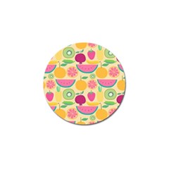 Seamless Pattern With Fruit Vector Illustrations Gift Wrap Design Golf Ball Marker (10 Pack) by Vaneshart