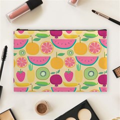 Seamless Pattern With Fruit Vector Illustrations Gift Wrap Design Cosmetic Bag (large) by Vaneshart