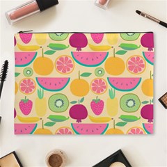 Seamless Pattern With Fruit Vector Illustrations Gift Wrap Design Cosmetic Bag (xl) by Vaneshart