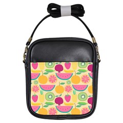 Seamless Pattern With Fruit Vector Illustrations Gift Wrap Design Girls Sling Bag by Vaneshart