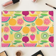 Seamless Pattern With Fruit Vector Illustrations Gift Wrap Design Cosmetic Bag (xxl) by Vaneshart