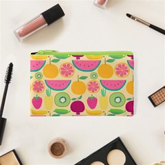 Seamless Pattern With Fruit Vector Illustrations Gift Wrap Design Cosmetic Bag (xs) by Vaneshart