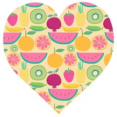 Seamless Pattern With Fruit Vector Illustrations Gift Wrap Design Wooden Puzzle Heart by Vaneshart