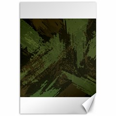 Camouflage Brush Strokes Background Canvas 12  X 18  by Vaneshart