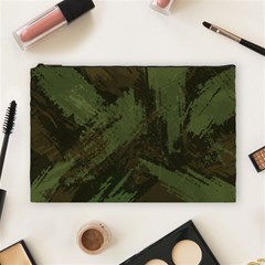 Camouflage Brush Strokes Background Cosmetic Bag (large) by Vaneshart