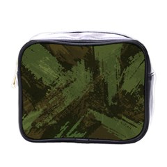 Camouflage Brush Strokes Background Mini Toiletries Bag (one Side) by Vaneshart