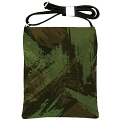 Camouflage Brush Strokes Background Shoulder Sling Bag by Vaneshart