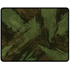 Camouflage Brush Strokes Background Fleece Blanket (medium)  by Vaneshart