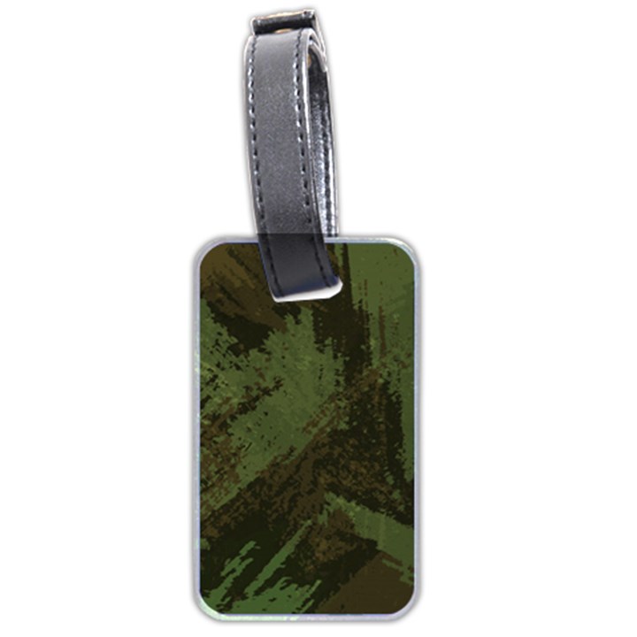 Camouflage Brush Strokes Background Luggage Tag (two sides)