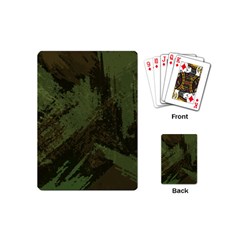 Camouflage Brush Strokes Background Playing Cards Single Design (mini) by Vaneshart