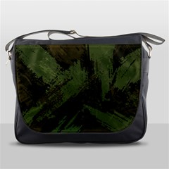 Camouflage Brush Strokes Background Messenger Bag by Vaneshart