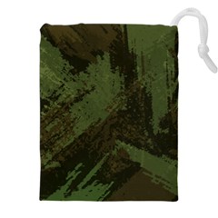 Camouflage Brush Strokes Background Drawstring Pouch (4xl) by Vaneshart