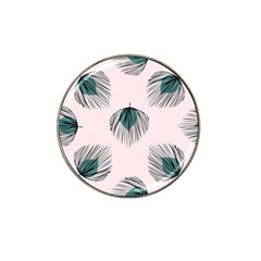 Green Tropical Leaves Seamless Pattern Hat Clip Ball Marker by Vaneshart