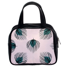 Green Tropical Leaves Seamless Pattern Classic Handbag (two Sides) by Vaneshart