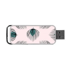 Green Tropical Leaves Seamless Pattern Portable Usb Flash (one Side) by Vaneshart